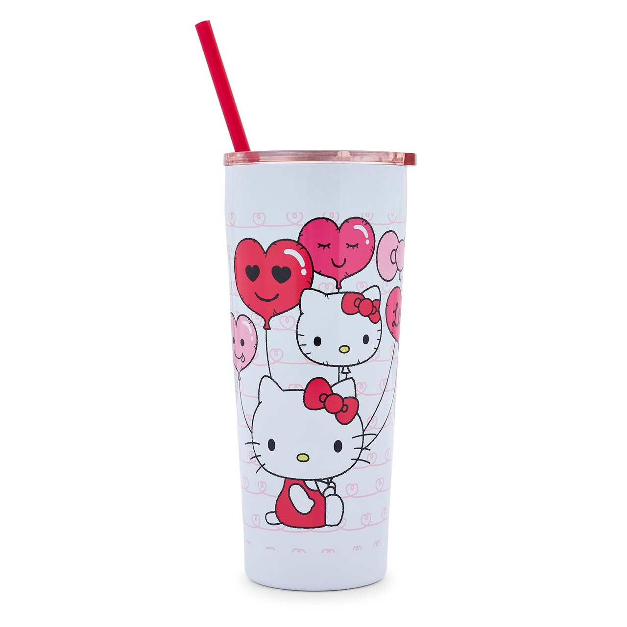 Sanrio Hello Kitty Balloons and Love 22-Ounce Stainless Steel Tumbler